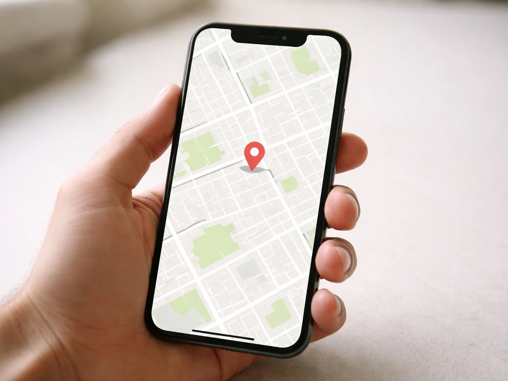 Minimal smartphone map view highlighting a venue pin for 6420 Phelan Blvd, Beaumont TX